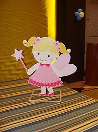 Pink fairy with flowers - posters